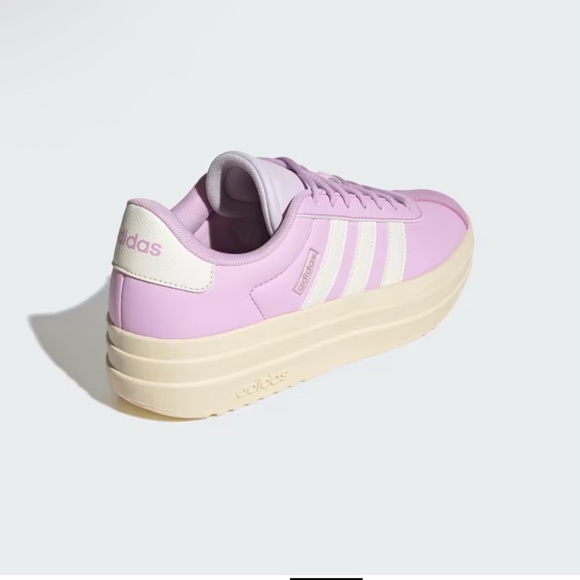 Adidas Women’s VL Court Bold Shoes Size 9 Bliss Lilac / Off White / Ice Lavender - Picture 5 of 8